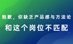 “抱歉，你缺乏产品感与方法论，和这个岗位不匹配。”